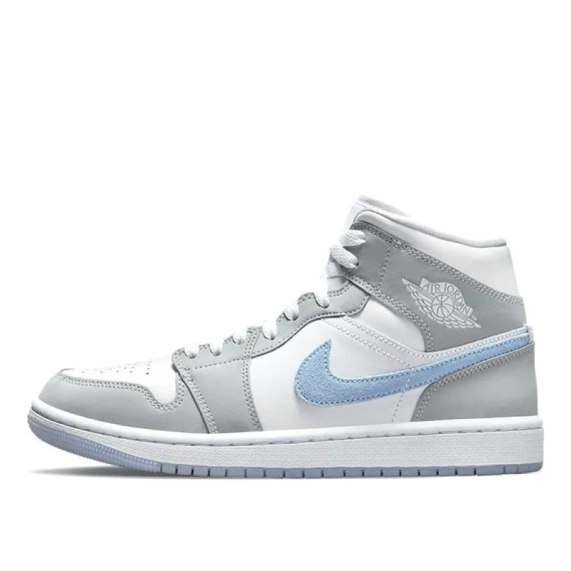 Air Jordan 1 Mid Grey Blue Womens