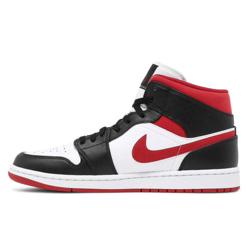 Air Jordan 1 Mid Black White GYM RED GS